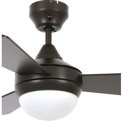 Lucci Air 512311 - Потолочный вентилятор AIRLIE HUGGER 2xE27/15W/230V дерево/коричневый + дистанционное управление
