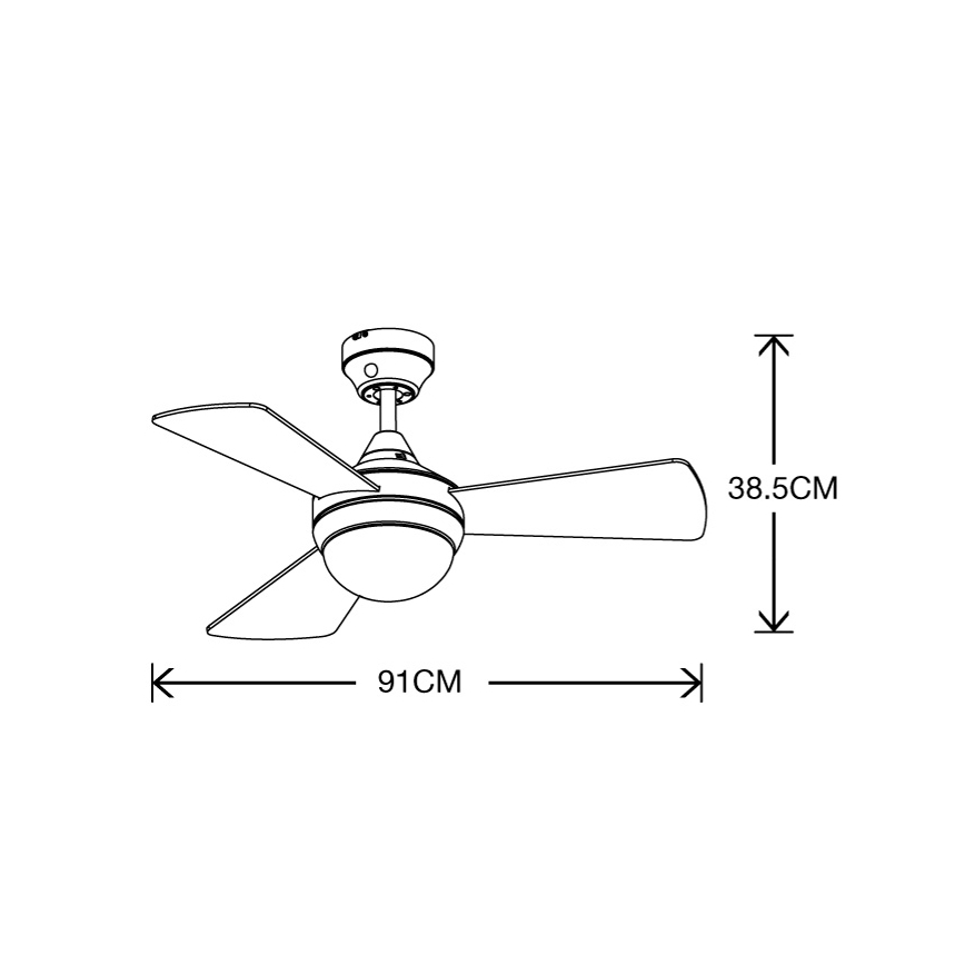 Lucci Air 512311 - Потолочный вентилятор AIRLIE HUGGER 2xE27/15W/230V дерево/коричневый + дистанционное управление