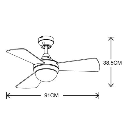 Lucci Air 512311 - Стельовий вентилятор AIRLIE HUGGER 2xE27/15W/230V дерево/коричневий + пульт дистанційного керування
