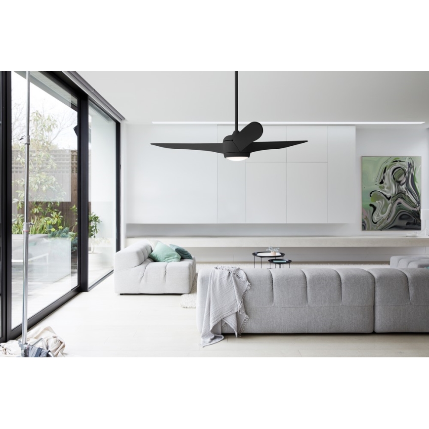 Lucci air 512910 - Світлодіодний стельовий вентилятор AIRFUSION NORDIC LED/20W/230V чорний + дистанційне керування