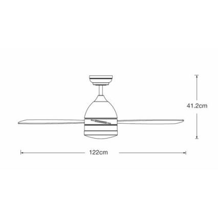 Lucci air 513075 - Светодиодный потолочный вентилятор VECTOR LED/25W/230V 3000/4200/6500K белый + дистанционное управление