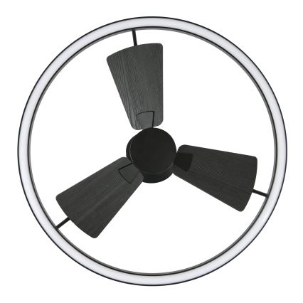 Lucci Air 516124 - Светодиодный потолочный вентилятор с регулированием яркости CESSNA LED/36W/230V 3000/4000/5000K черный + дистанционное управление