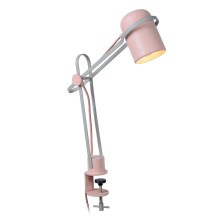 Lucide 05535/01/66 - Детская настольная лампа с креплением BASTIN 1xE14/25W/230V розовая