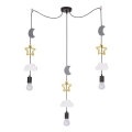 Lustr pentru copii TRIO 3xE27/20W/230V gri/galben/alb