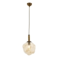 Lustru pe sfoară CRUMPLED 1xE27/40W/230V bronz/biege