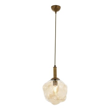 Lustru pe sfoară CRUMPLED 1xE27/40W/230V bronz/biege
