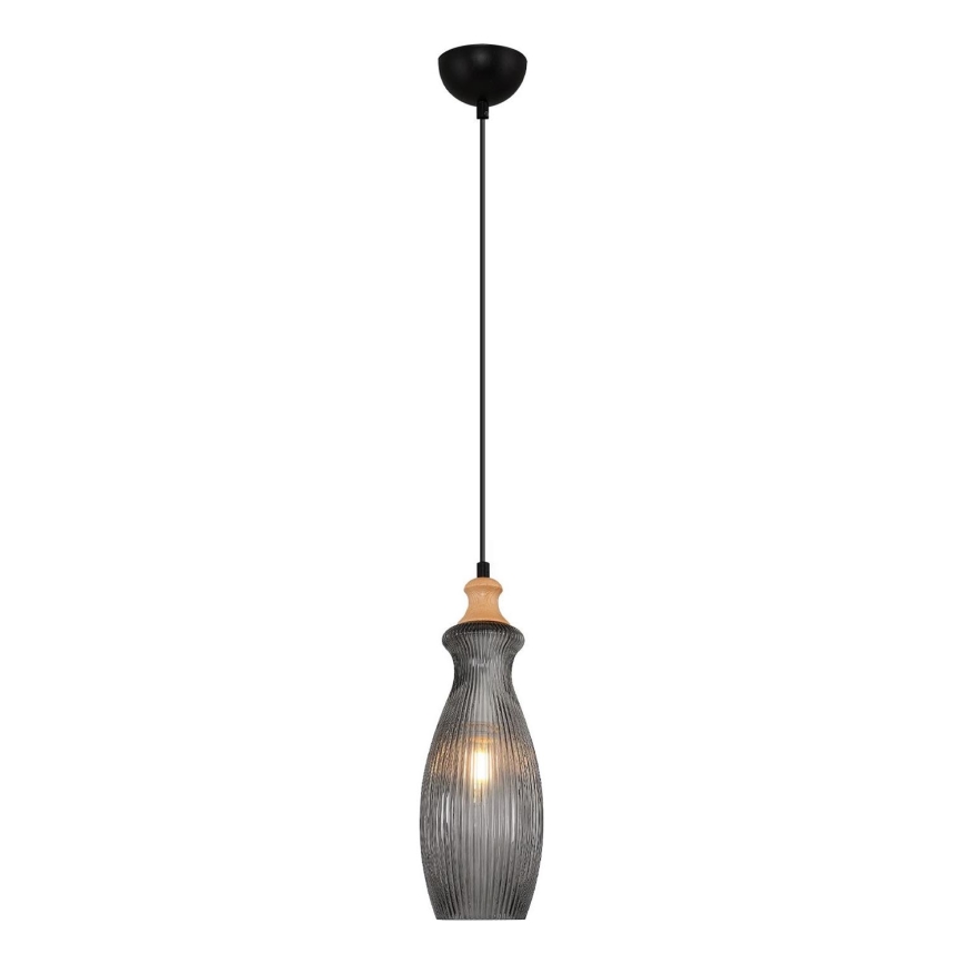 Lustry na drátu BOTTLE 1xE14/4W/230V kouřový