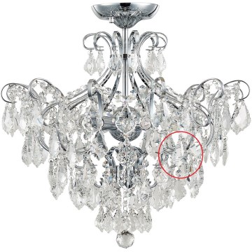 Luxera 33304 - Запасний кришталь до люстри GRANADA 5 см