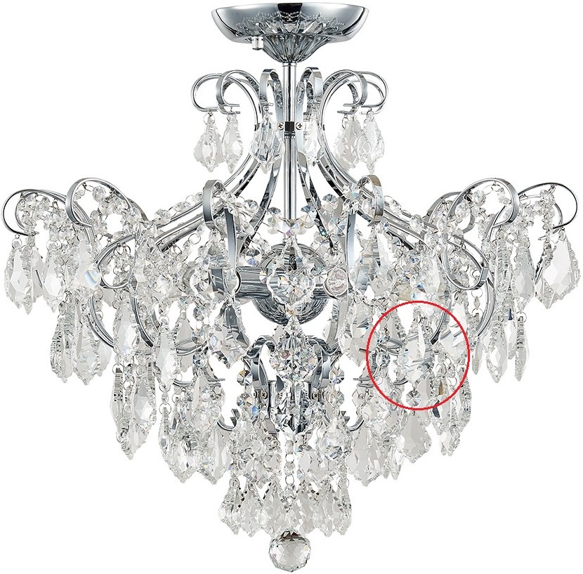 Luxera 33304 - Запасний кришталь до люстри GRANADA 5 см