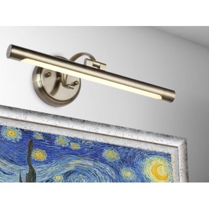 LUXERA 62301 - Светодиодный светильник для подсветки картин MOSSARIO LED/8W/230V латунь
