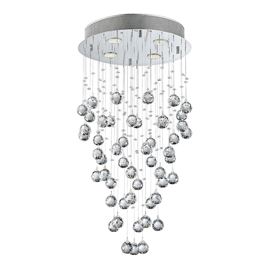 LUXERA 62411 - Припотолочная хрустальная люстра NORR 4xGU10/50W/230V