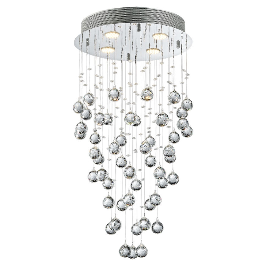 LUXERA 62411 - Припотолочная хрустальная люстра NORR 4xGU10/50W/230V