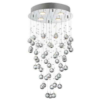 LUXERA 62411 - Пристельова кришталева люстра NORR 4xGU10/50W/230V
