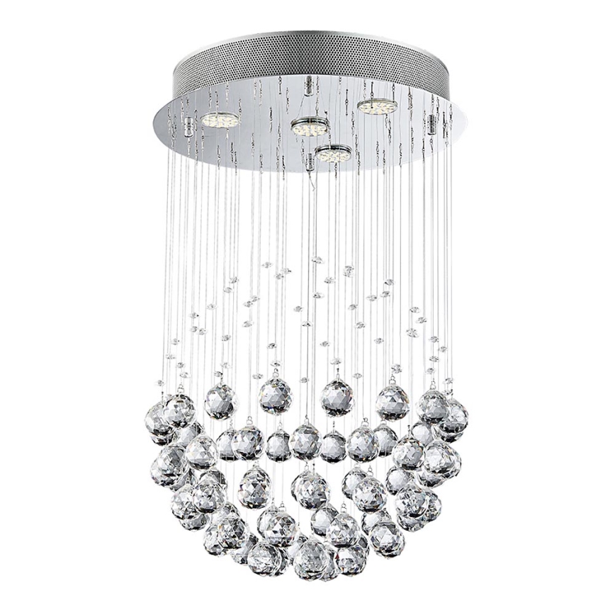 LUXERA 62413 - Пристельова кришталева люстра XAVER 4xGU10/50W/230V