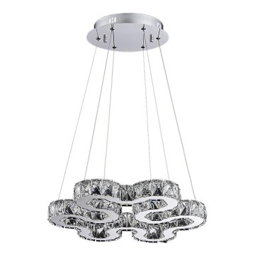 LUXERA 62422 - Світлодіодна кришталева підвісна люстра STRADA LED/30W/230V