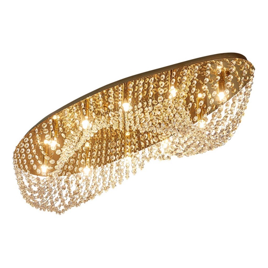 LUXERA 62441 - Хрустальный потолочный светильник ELIPTHON 10xG9/33W/230V