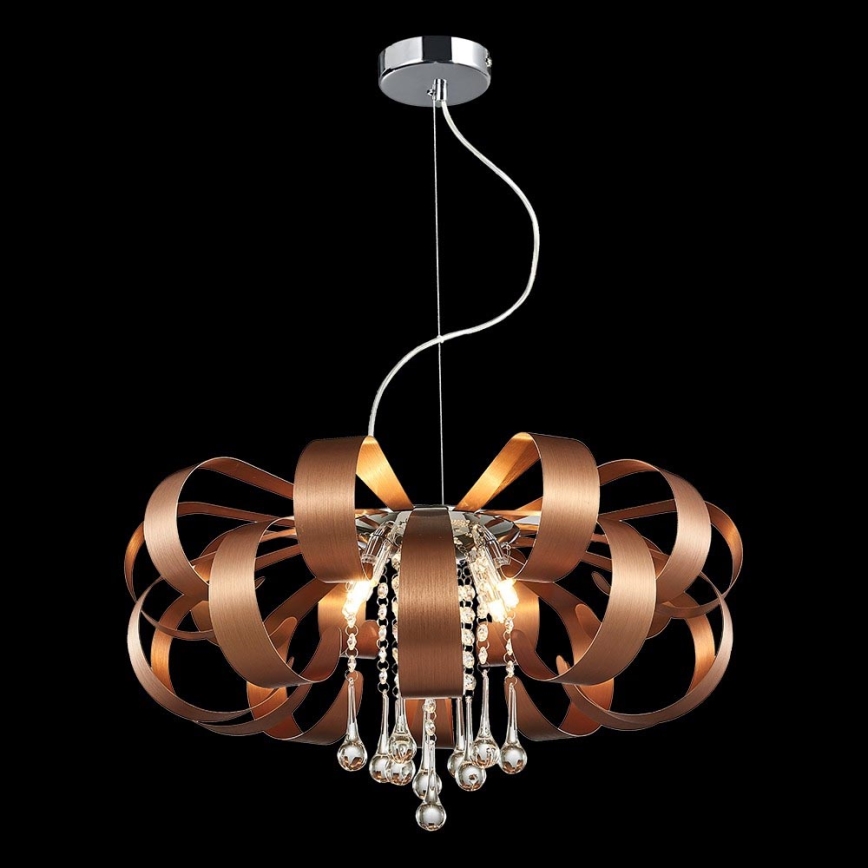 LUXERA 64408 - Кришталева підвісна люстра RIBBON CRYSTAL 6xG9/33W/230V