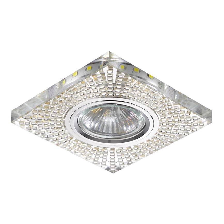 LUXERA 71072 - Вбудований світильник ELEGANT 1xGU10/50W/230V + LED STRIPE
