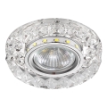 LUXERA 71074 - Світлодіодний вбудований світильник CRYSTALS 1xGU10/50W/230V + LED/3W STRIPE