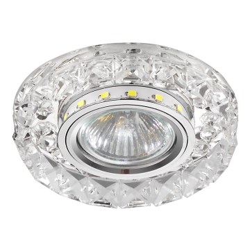 LUXERA 71074 - Вбудований світильник LED CRYSTALS 1xGU10/50W/230V + LED/3W СМУГА