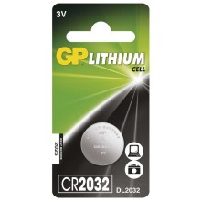 Літієва батарея таблеткового типу CR2032 GP LITHIUM 3V/220 mAh