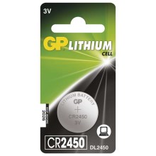 Літієва батарея таблеткового типу CR2450 GP LITHIUM 3V/600 mAh