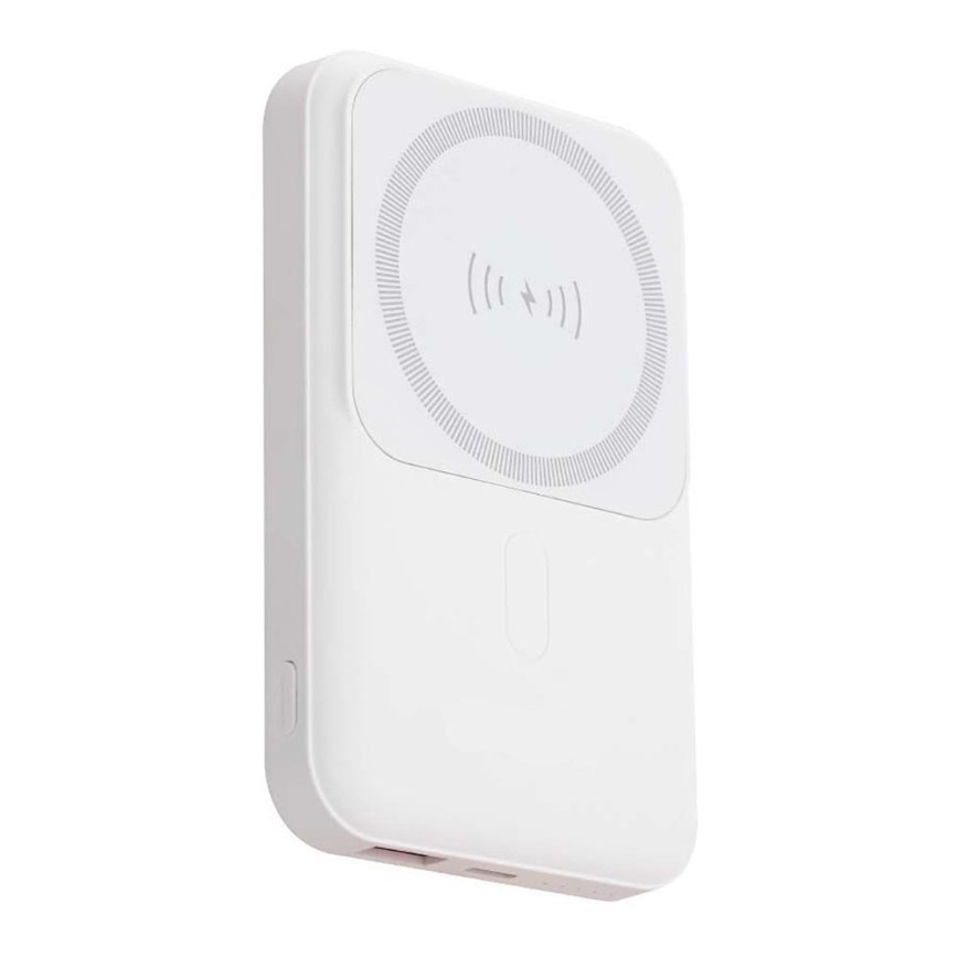 Магнітний Power Bank з бездротовою зарядкою Power Delivery 10 000mAh/20W/3,7V білий