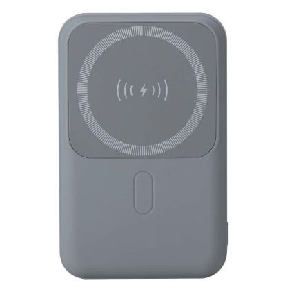 Магнитный повербанк с беспроводной зарядкой Power Delivery 10 000mAh/20W/3,7V серый