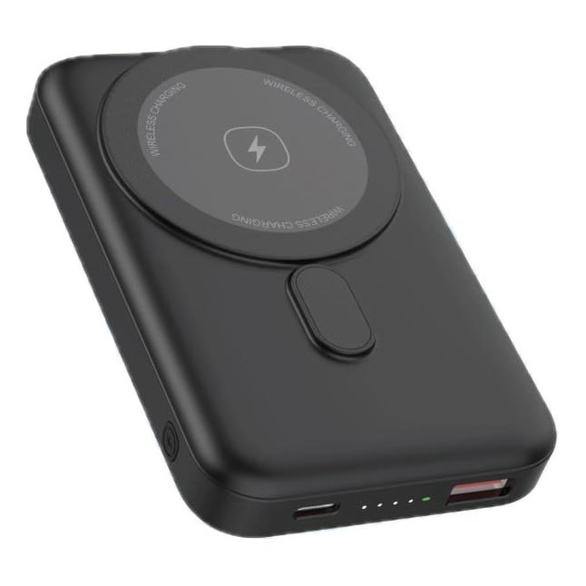 Магнитный повербанк с беспроводной зарядкой MagSafe 10000 mAh 20W Power Delivery черный