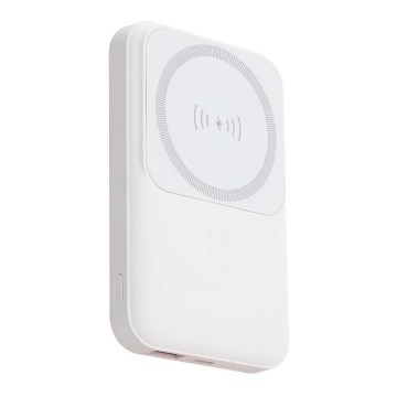 Магнитный повербанк с беспроводной зарядкой Power Delivery 10 000mAh/20W/3,7V белый