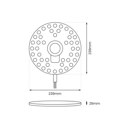 Магнитный светодиодный модуль LED/36W/230V 2700-6500K диаметр 24 см - Brilagi