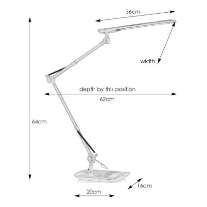 Markslöjd 105683 - Світлодіодна настільна лампа STUDY LED/5W/230V