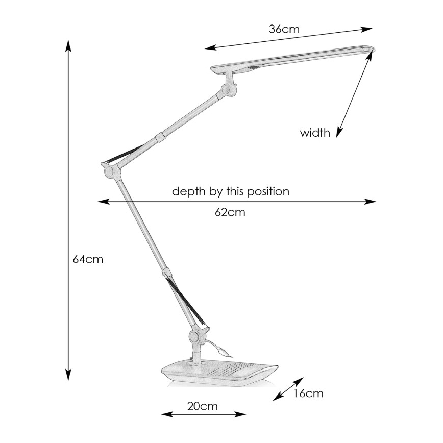 Markslöjd 105683 - Світлодіодна настільна лампа STUDY LED/5W/230V