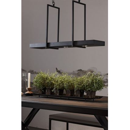Markslöjd 105780 - Світлодіодна люстра з регульованою яскравістю на ланцюгу TRAY 3xLED/3W/230V чорний