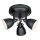 Markslöjd 105815 - Точковий світильник FJÄLLBACKA 3xE14/40W/230V чорний