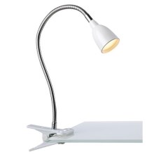 Markslöjd 106091 - Светодиодная настольная лампа с зажимом TULIP LED/3W/230V белая