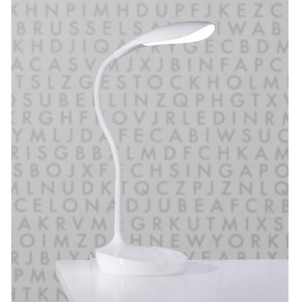 Markslöjd 106093 - Світлодіодна настільна лампа з регульованою яскравістю з USB SWAN LED/4,6W/230V