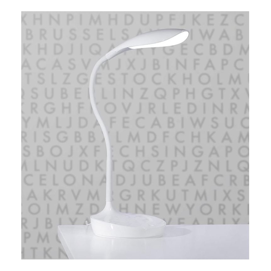 Markslöjd 106093 - Світлодіодна настільна лампа з регульованою яскравістю з USB SWAN LED/4,6W/230V