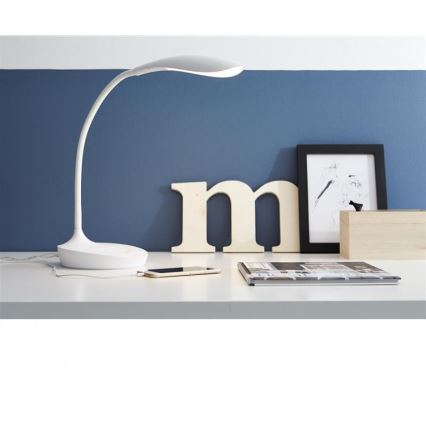 Markslöjd 106093 - Світлодіодна настільна лампа з регульованою яскравістю з USB SWAN LED/4,6W/230V
