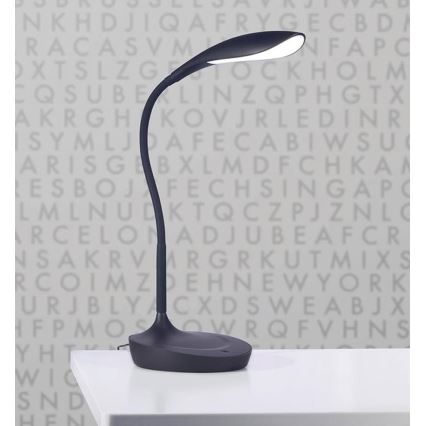 Markslöjd 106094 - Светодиодная настольная лампа с регулированием яркости и USB SWAN LED/4,6W/230V
