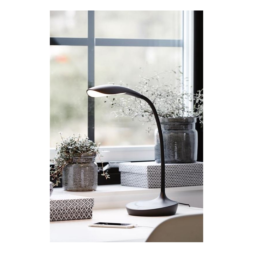 Markslöjd 106094 - Світлодіодна настільна лампа з регульованою яскравістю з USB SWAN LED/4,6W/230V