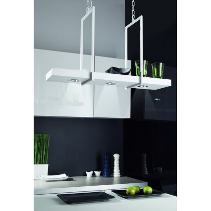 Markslöjd 106124 - Світлодіодна люстра з регульованою яскравістю на ланцюгу TRAY 3xLED/3W/230V білий