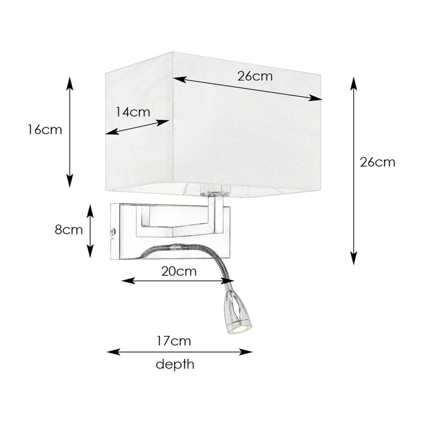 Markslöjd 106308 - Світлодіодний настінний світильник SAVOY LED/3W+E27/60W/230V