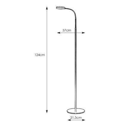 Markslöjd 106465 - Светодиодная напольная лампа FLEX LED/5W/230V