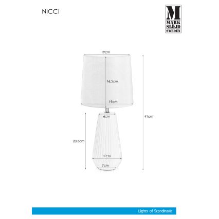 Markslöjd 106624 - Настільна лампа NICCI 1xE14/40W/230V