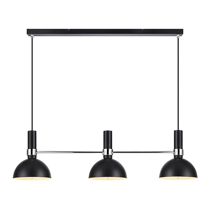 Markslöjd 106855 - Подвесная люстра LARRY 3xE27/60W/230V черная/блестящая/хром