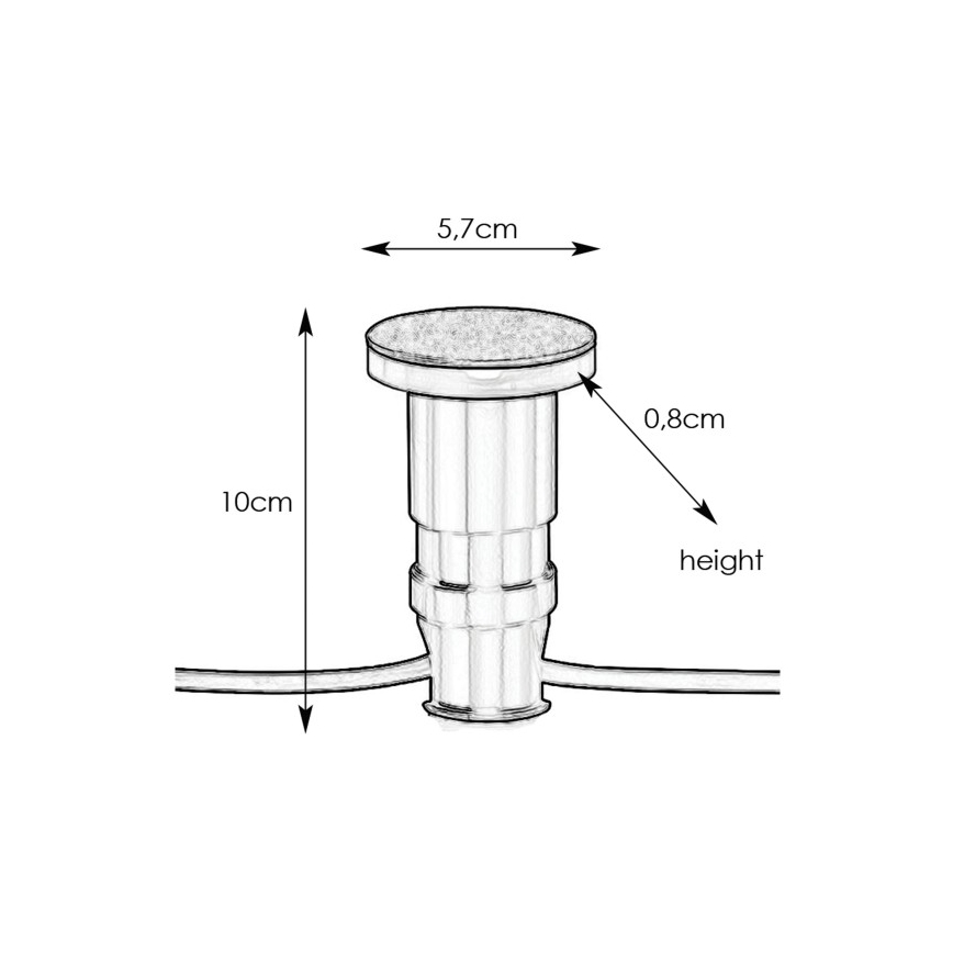 Markslöjd 106935 - LED зовнішній вбудований світильник GARDEN24 LED/3W/24V IP44 чорний