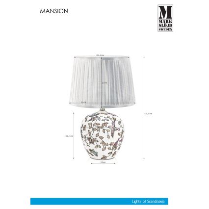 Markslöjd 107040 - Настольная лампа MANSION 1xE27/60W/230V