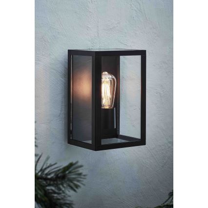 Markslöjd 107113 - Вуличний настінний світильник PELHAM 1xE27/60W/230V IP44 чорний