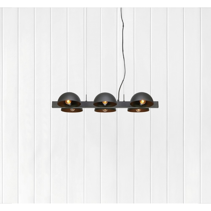 Markslöjd 107138 - Підвісна люстра FLAMINGO 6xE14/40W/230V чорний